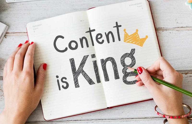Female Content Writer Writing Content is King