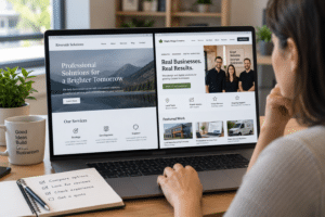 Comparing Business Websites at Home